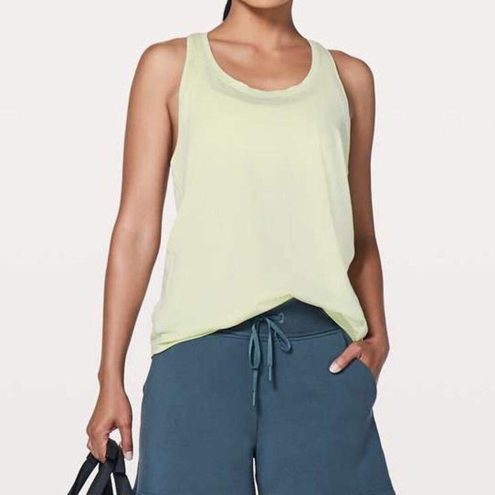Lululemon Love Tank Top Pleated Dewy Pima Cotton - Picture 3 of 8